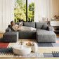 95" Cloud Sectional Sofa with 1 Ottoman
