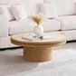Sintered Stone Coffee Table with MDF Pedestal