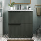 30" Bathroom Vanity with Ceramic Sink and Full-Extension Drawers