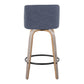 26" Contemporary Fixed-Height Counter Stool with Swivel