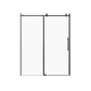 Frameless Stainless Steel Round Tube Single Sliding Shower Door