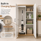 55.1" Tall Wooden Vacuum Storage Cabinet