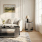 Modern Luxury Coffee Table and Side Table Set, 2-Piece Oval