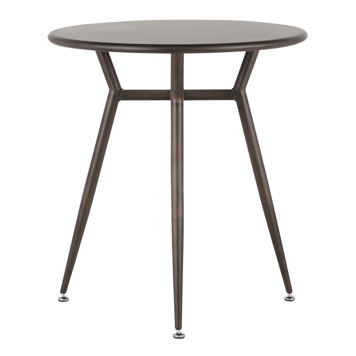 Round Dinette Table in Antique Metal