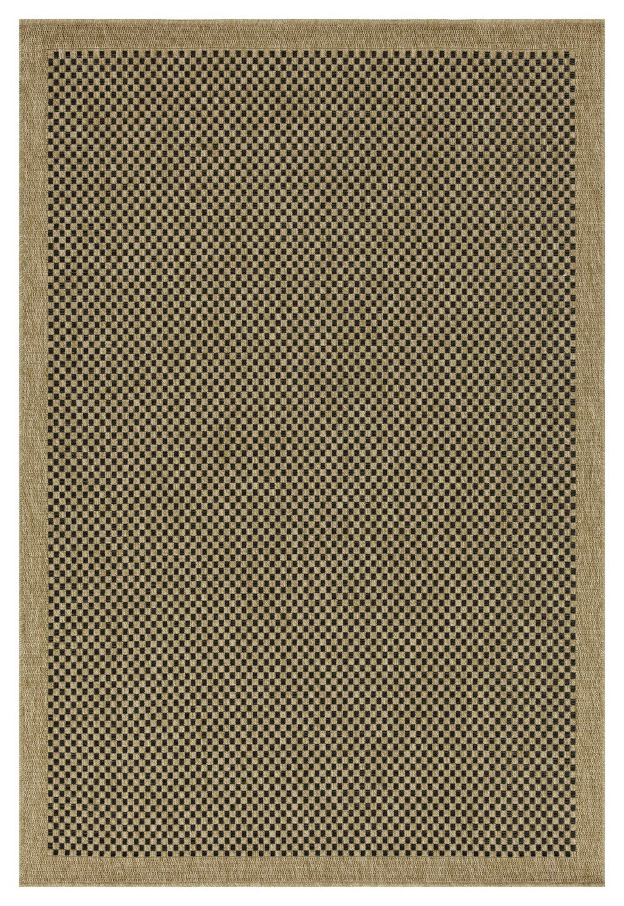 Earth GC_NTL1003 Jute/Black Indoor/Outdoor Area Rug