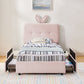 Twin Size Kids Upholstered Bed with Oversized Rabbit Ear Headboard