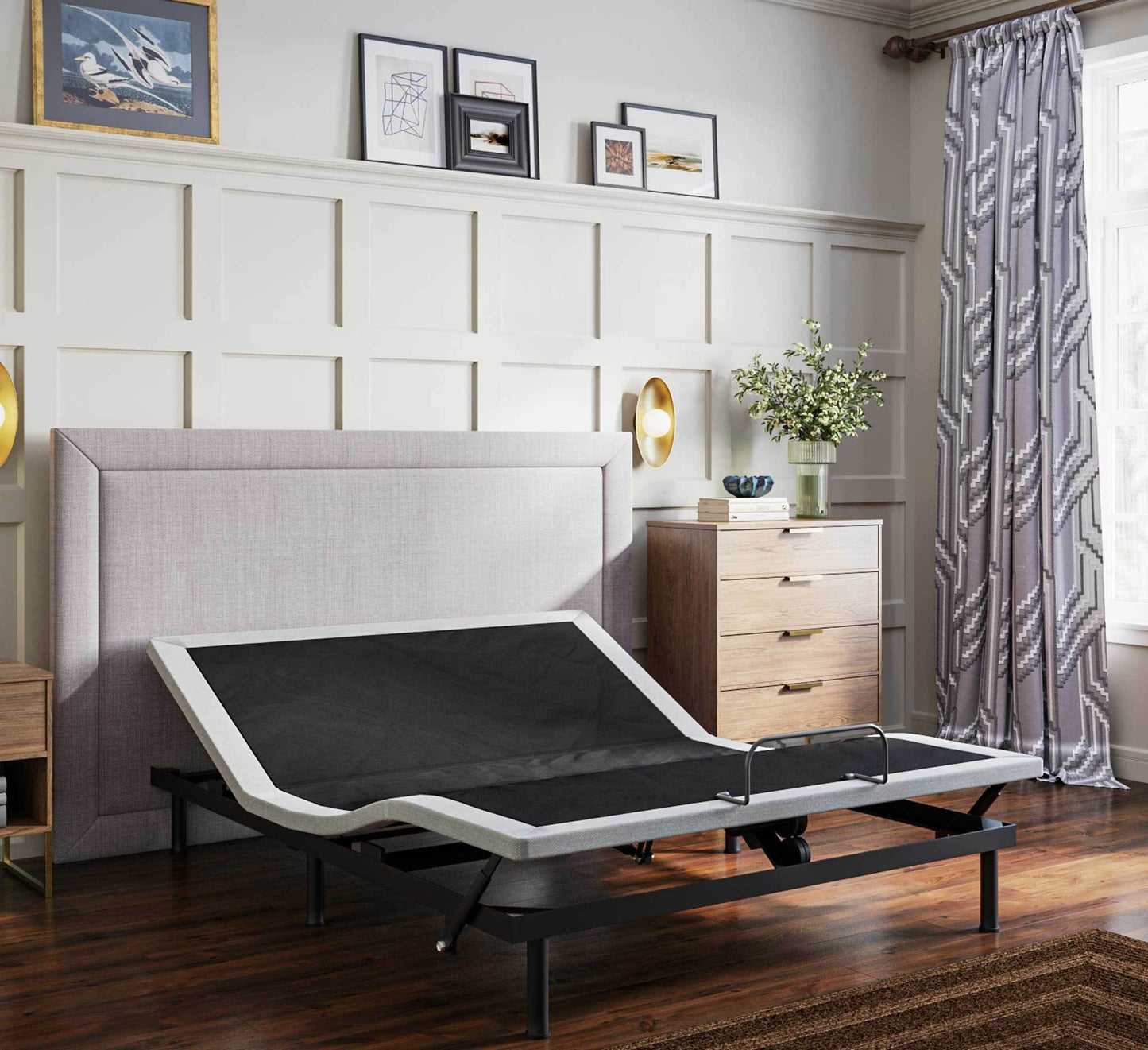 BTX4 California King Adjustable Bed Base With Head and Foot Position Adjustment