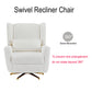 Power Recliner Chair Swivel, Boucle Upholstered