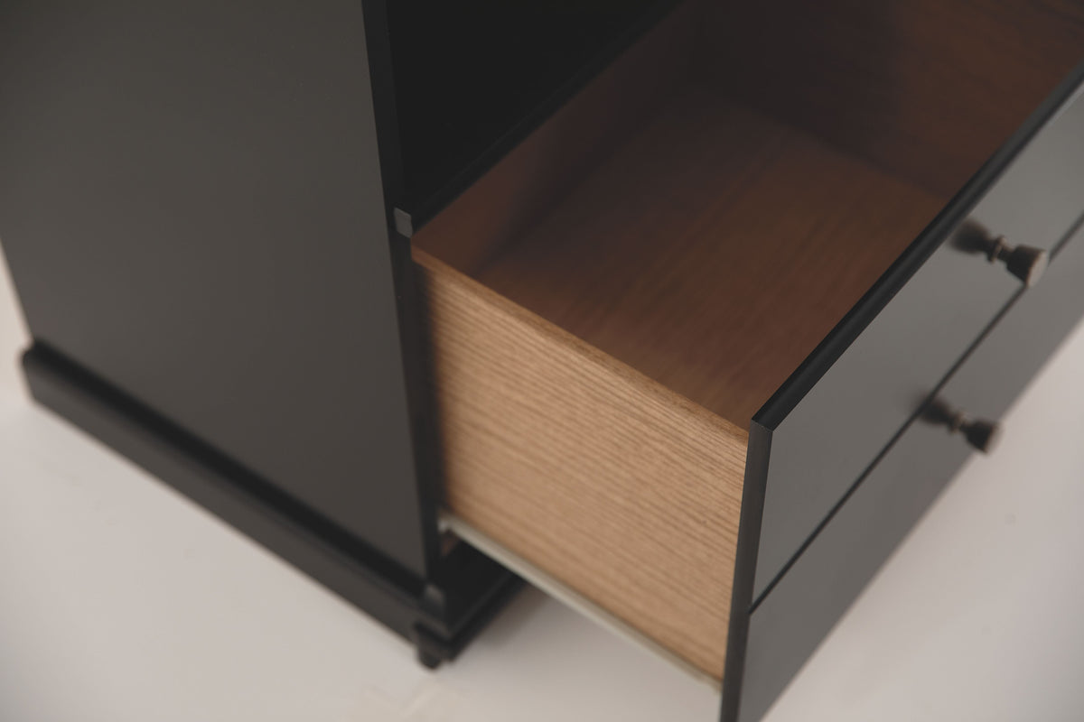 Maribel - One Drawer Night Stand - Black
