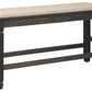 Tyler Creek - DBL Counter UPH Bench  - Antique Black