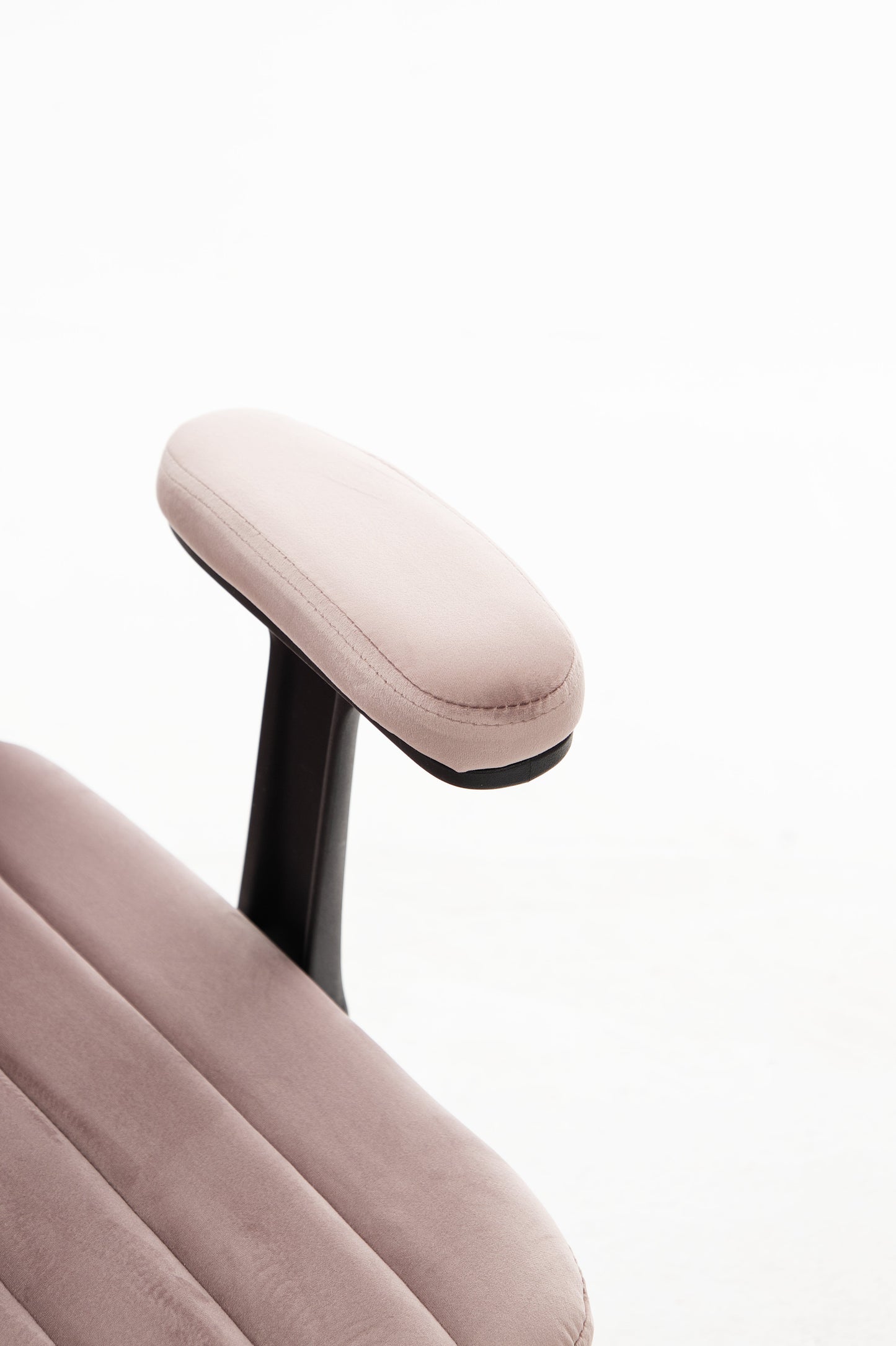 Pink Velvet Criss Cross Armrest Office Chair
