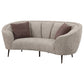 Ellorie Upholstered Channel Back Curved Loveseat Beige - view 5