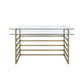 Shona - Writing Desk - Clear Glass Top & Antique Gold