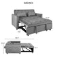 3 In 1 Pull Out Couch Convertible Sofa Bed With Reclining Backrest - view 23