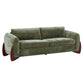 89"L Olive Chenille Sofa