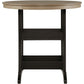 Fairen Trail - Round Bar Table w/Umb OPT - Black / Driftwood