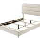 Plush Upholstered Design 1pc Queen Size Panel Bed