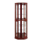6 Shelf Corner Curio Display Cabinet with Lights and Mirrors