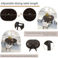 Gia - Round Extendable Dining Table With 16" Leaf Wood - view 10