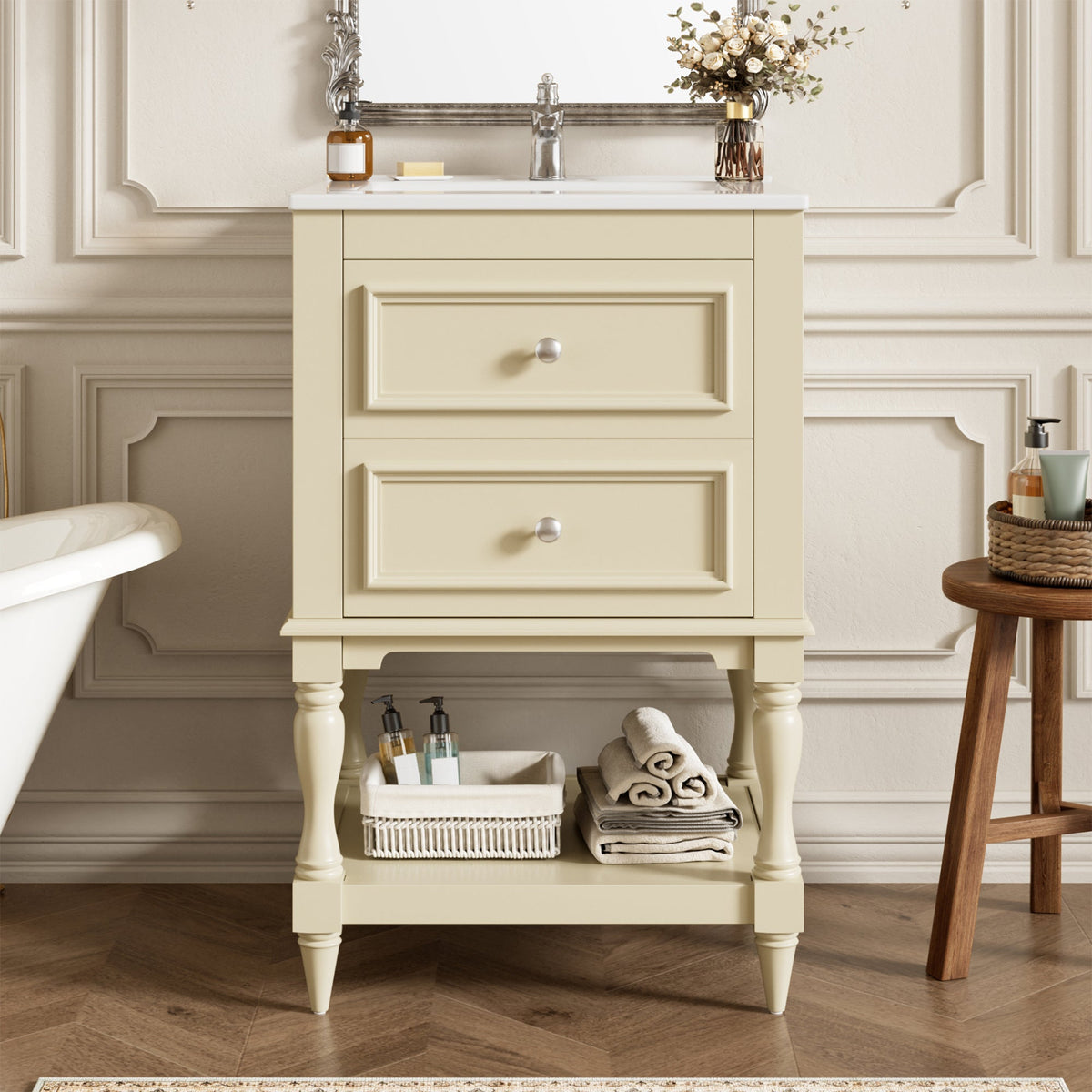 20'' Bathroom Vanity with Ceramic Sink