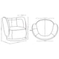 Siri Upholstered Lounge Chair in Wheat