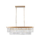 Rectangular Crystal Chandelier Adjustable