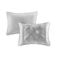 7 Piece Tufted Comforter Set Grey Full