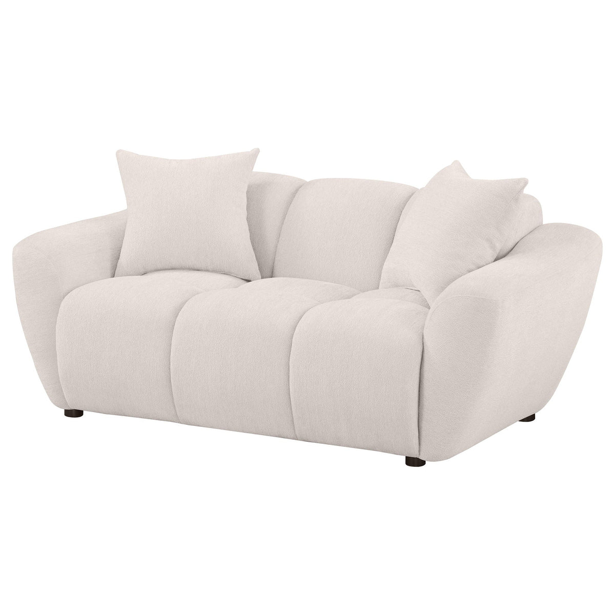 Destino Chenille Upholstered Splayed Arm Loveseat Greige - view 5