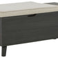 Yarlow - Storage Bench - Dark Gray