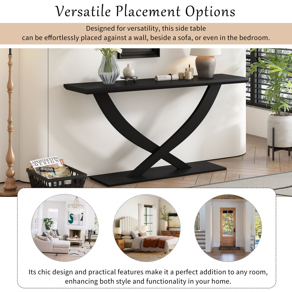 Mirod 57'' Modern Rustic Console Table
