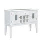 Elizaveta - Server - Faux Crystal Diamonds & White High Gloss