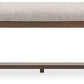 Cabalynn - Large Uph Dining Room Bench - Oatmeal / Light Brown