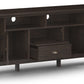 Redmond 72 Inch Wide Solid Wood TV Stand in Brunette