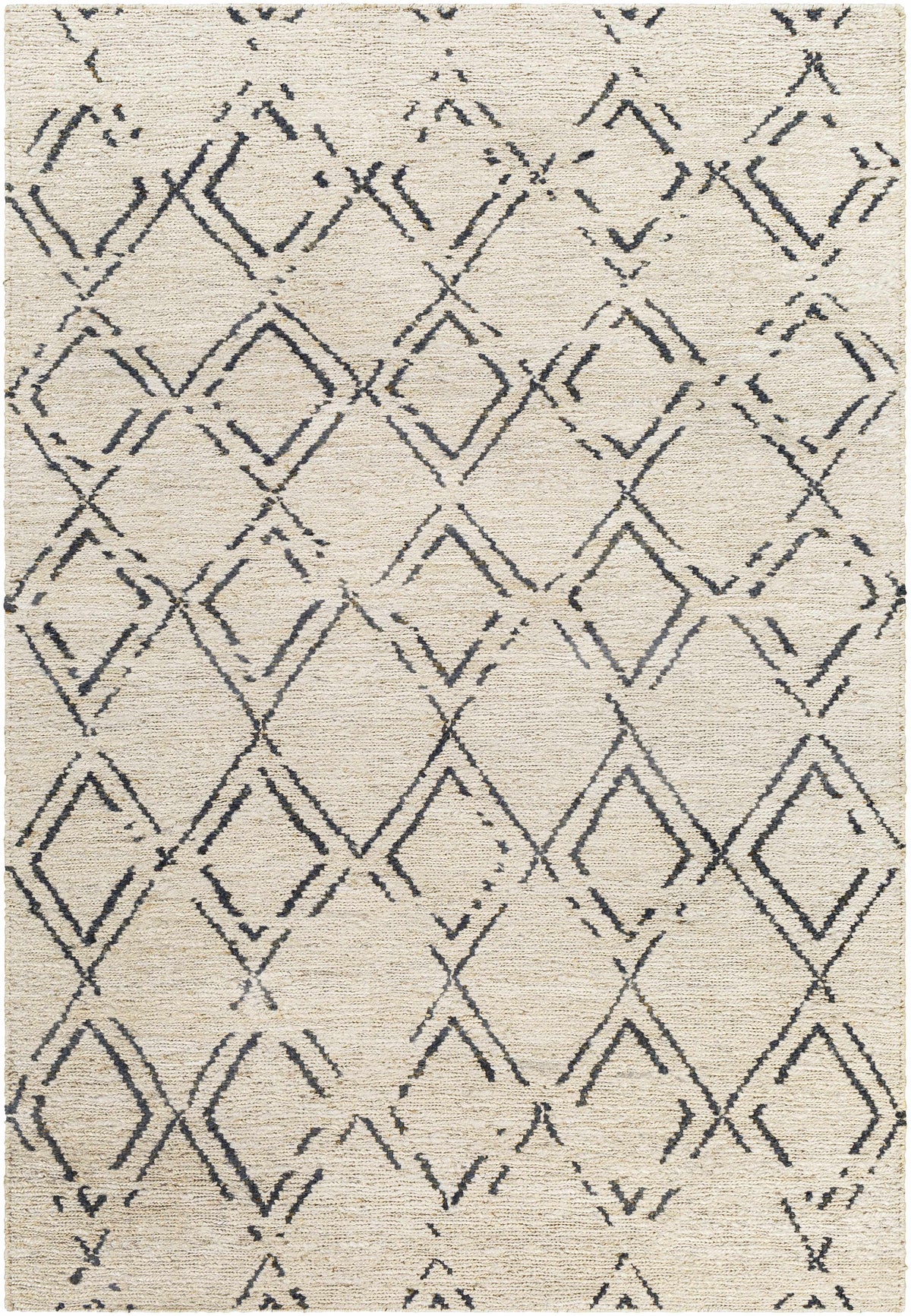 Barlig Beige Trellis Jute Carpet - Clearance