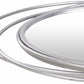 Basay Round Silver Gray Mirror