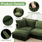 Slipcovered U Shape Sectional Deep Seat Sofa