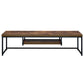 Bob - 16" TV Stand - Weathered Oak & Black Metal