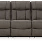 First Base - Reclining Sofa - Gunmetal