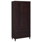 Nestor Tobacco 2-Drawer Tall Accent Cabinet with 2 Doors