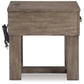 Loyaska - Rectangular End Table - Grayish Brown
