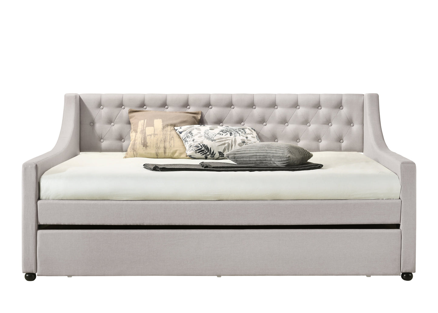 Lianna Fog Fabric Full Daybed & Twin Trundle
