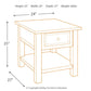 Tyler Creek - Rectangular End Table - Grayish Brown / Black