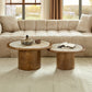 Irregular Coffee Table Set - 2pcs Burl Wood Veneer