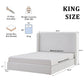 Carmen Upholstered Wingback Bed