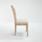 French Country Dining Chairs Set of 2 Upholstered with Rattan Back