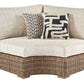 Beachcroft - Curved Corner Chair w/Cushion - Beige