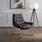 Dhalsim - Accent Chair - Antique Ebony Top Grain Leather