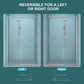 Brushed Sliding Bypass Shower Door 48" W x 76" H