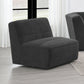 Ortega Dark Armless Chair