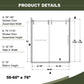 56"-60"W x 76"H Frameless Shower Door